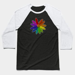 Flower Color Wheel Rainbow Baseball T-Shirt